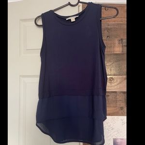 Michael Kors Women’s Navy Blue Tank Top Flowy Sleeveless Size Small